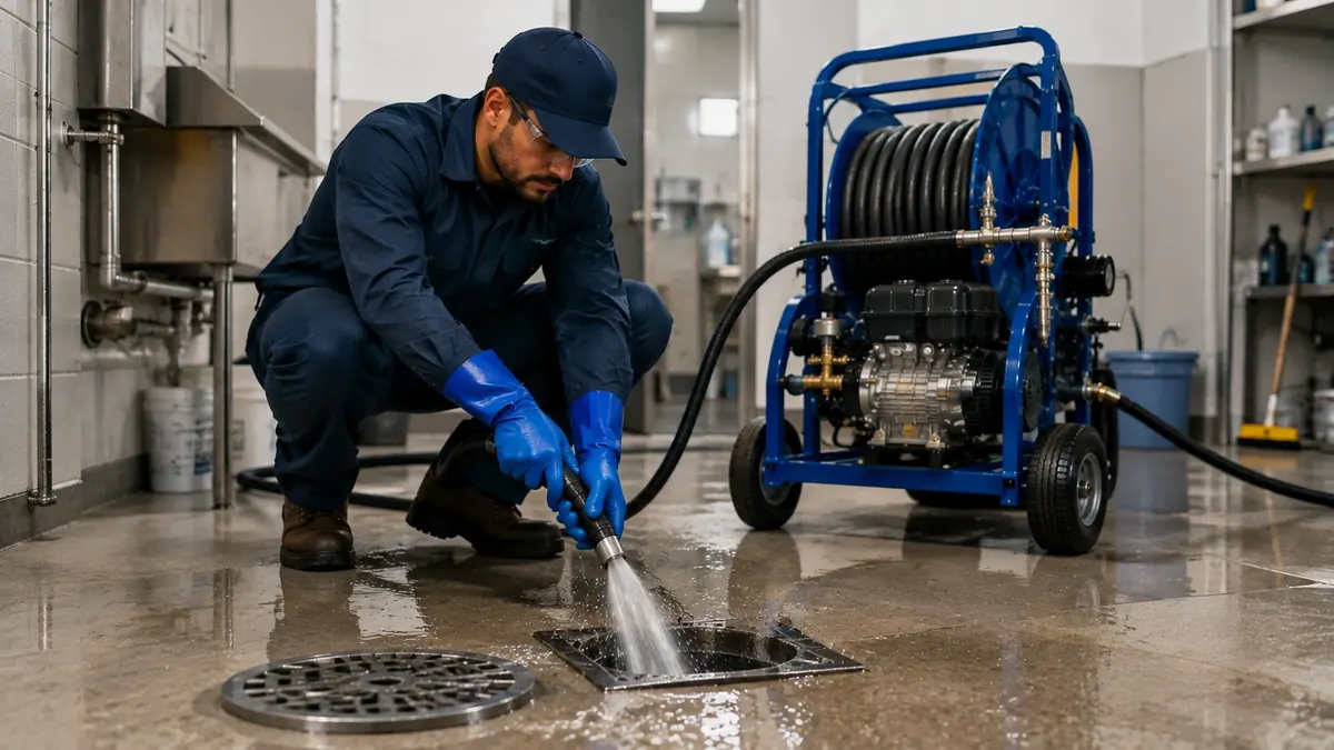 Floor Drain Hydro Jet Cleaning in El Sobrante