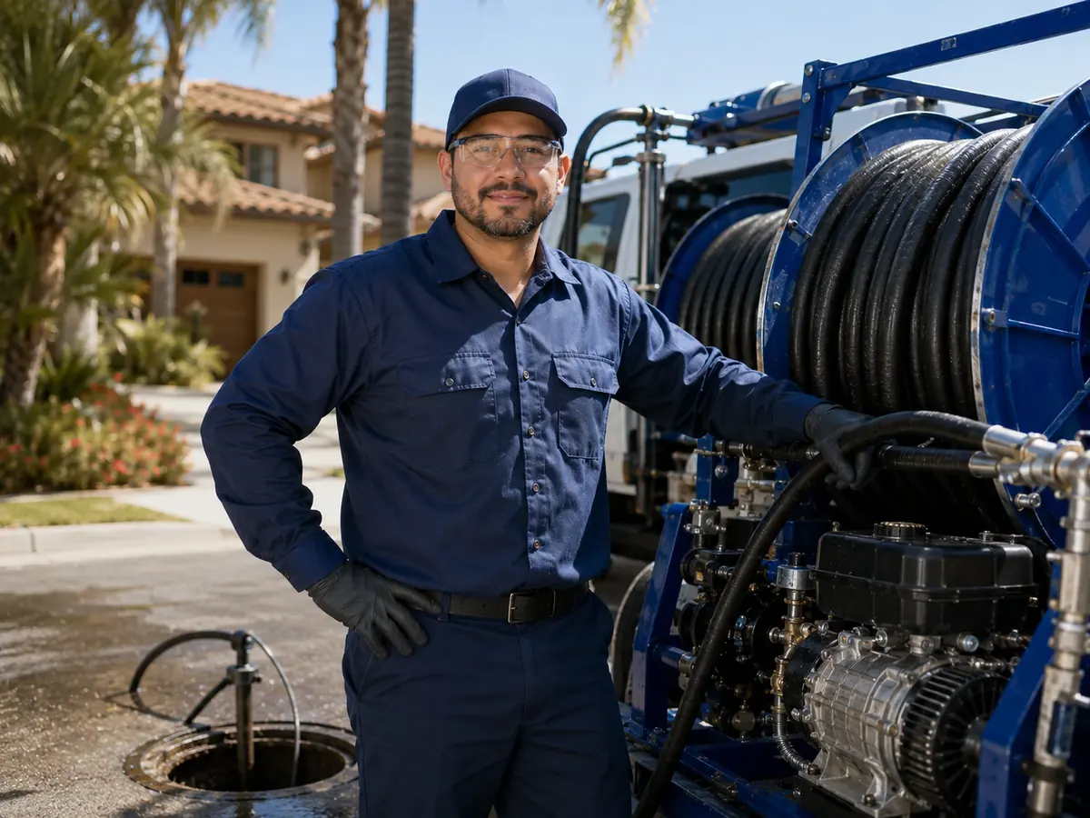 Hydro jet sewer cleaning in El Sobrante
