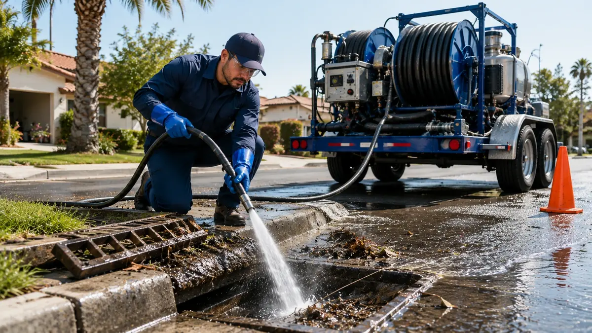 Storm Drain Hydro Jet Cleaning in El Sobrante