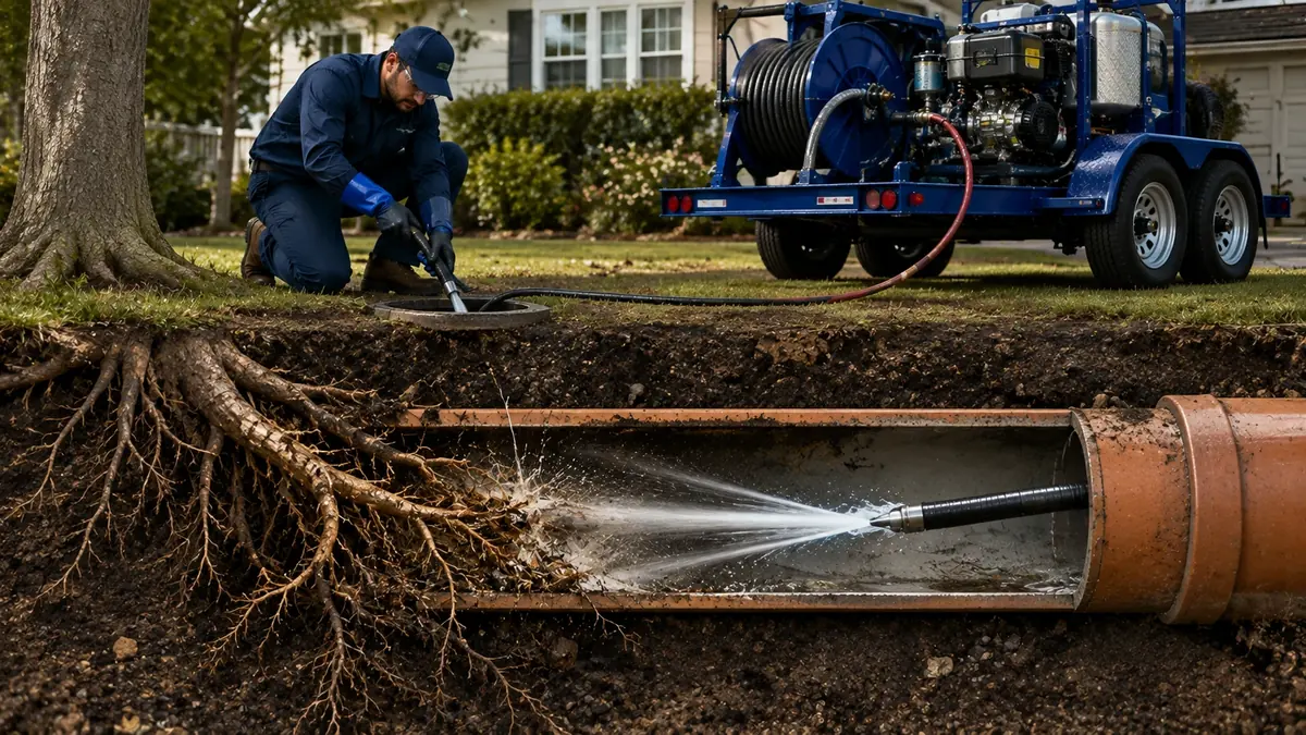 Tree Root Removal with Hydro Jetting in El Sobrante